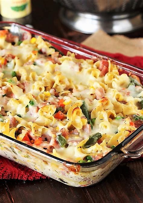 *made for pac fall 2007* this is a great way to use up leftover meat and/ or veg. Leftover Ham & Noodle Casserole | The Kitchen is My Playground