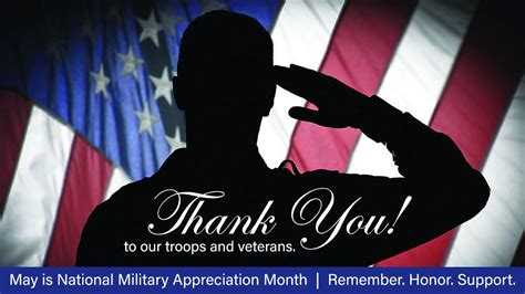 National Military Appreciation Month Remember Honor Support