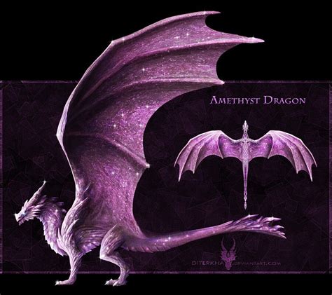Amethyst Dragon By Diterkha Please Do Not Use For The Sake Of The
