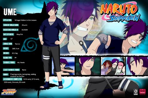 Naruto Characters Profiles Naruto Profiles Ume By Aiishiteruxsasaki