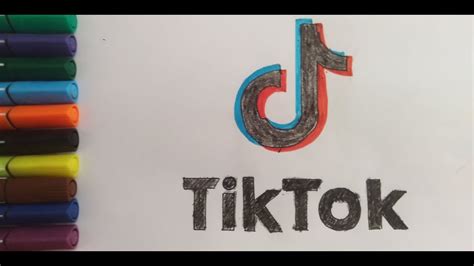 КАК НАРИСОВАТЬ ТИК ТОКhow To Draw Tik Toktik Tok Logo Rasm Chizish