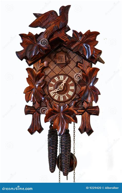 Cuckoo Clock Stock Photo Image Of Black Bird Weight 9229420