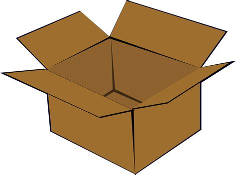 Open Cardboard Box Clip Art