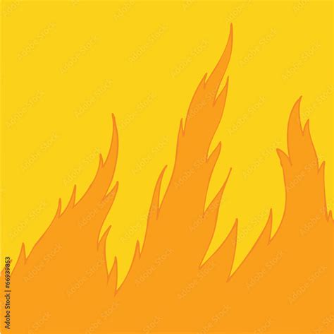 Fire Spurts Of Flame Vector Illustration Hand Drawing Stock Vector