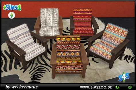 Blackys Sims 4 Zoo African Style Chair By Weckermaus Sims 4