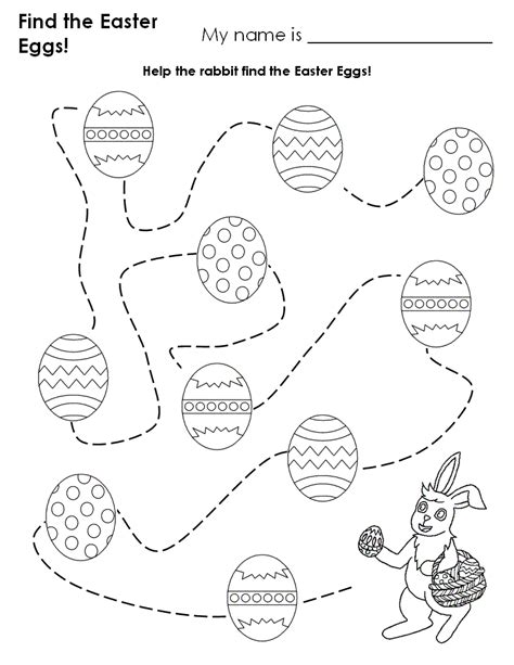 Free Easter Printables For Kindergarten
