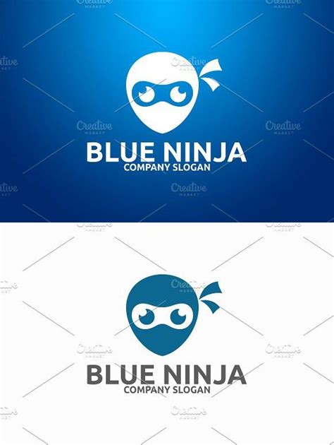 Blue Ninja Logo Ninja Logo Logo Templates Logo