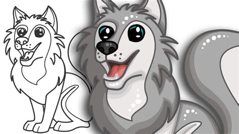 How To Draw A Wolf Cute And Easy Step By Step Drawing