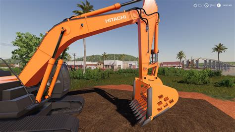 Fs 19 Screen Bucket For Hitachi Excavators V06 Farming Simulator 22