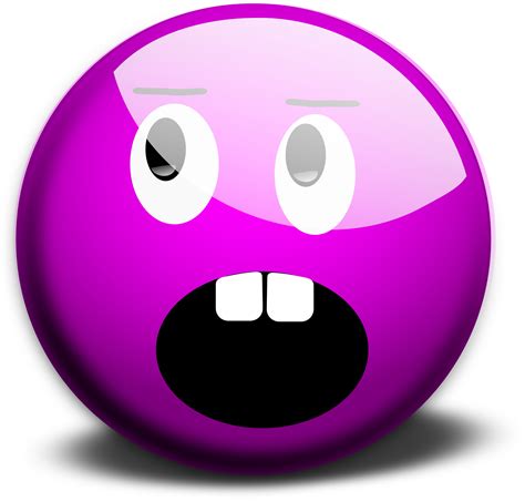 Frightened Violet Emoticon Smiley Free Image Download