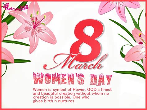 the 8 march women s day card with pink flowers