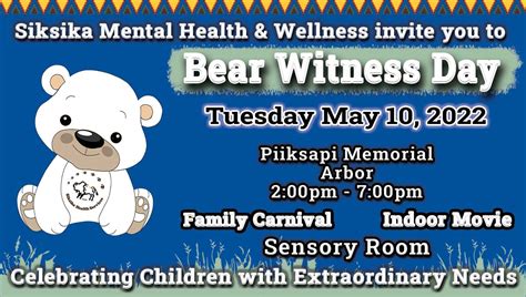 Bear Witness Day Siksika Health Servicessiksika Health Services