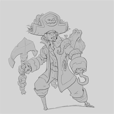 Artstation Pirate Sketch Hans Krill Character Design Pirate Art