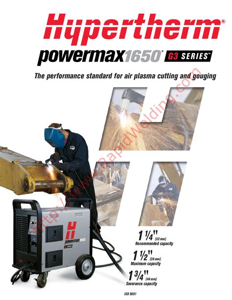 Hypertherm Powermax 1650 Plasma Cutter By Rapid Welding And Industrial