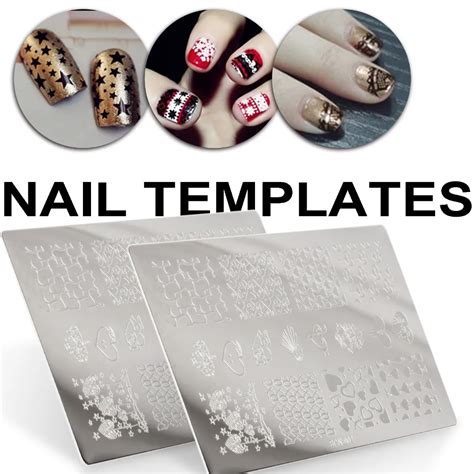 Nail Art Stickers Diy Nail Stamping Plates Image Tips Nail Templates