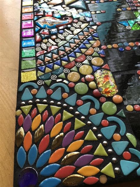 Custom Mosaic Sign Mixed Media Glass Glitter Tiles Stones Etsy