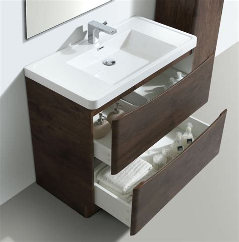 Floor standing cabinets coming with ceramic, glass, marble and mineralmarmo lagoon 01 bathroom vanity unit on legs, with decorative facade. Bali Chestnut 900mm Free Standing Vanity Unit With Basin