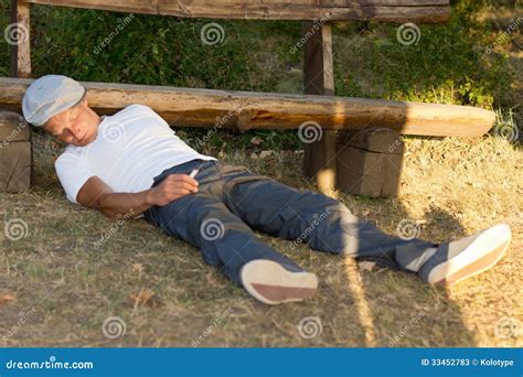 Addicted Man Passed Out On The Ground Stock Image Image Of Cord Corpse 33452783