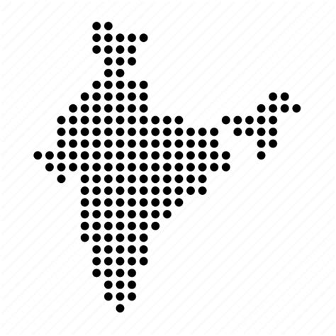 Country India Indian Location Map Icon