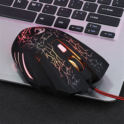 3200dpi 6 Buttons Optical Colorful Light Usb Wired Gaming Mouse