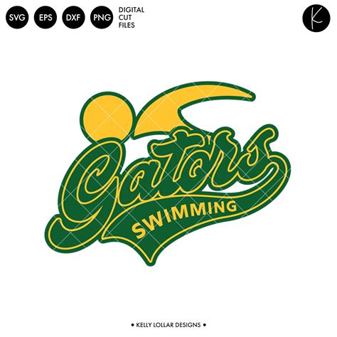 Gators Swim Bundle Svg Dxf Eps Png Cut Files Kelly Lollar Designs