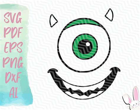 Mike Wazowski Cute Face Svg Instant Download Svg Pdf Eps Etsy Canada