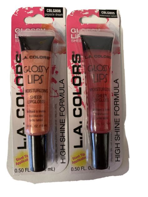 La Colors Lip Gloss High Shine Formula 050 Oz Sheer Gloss New E92 Ebay