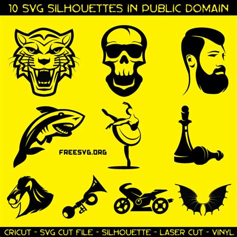 10 Free Svg Silhouettes In Public Domain Vectorportal Blog