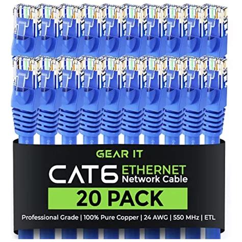 Cable Ethernet Cat 6 De Gearit De 7 Pies Paquete De 20 C Meses