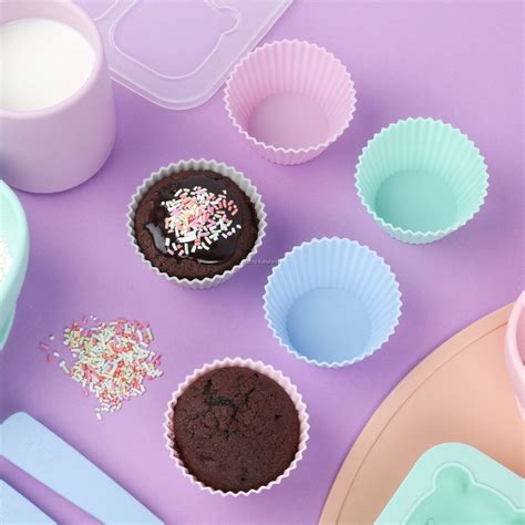 We Might Be Tiny Silicone Reusable Muffin Cups 12 Colours Set