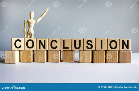 `conclusion` Written On Wood Blocks Business Concept Wooden Model Of