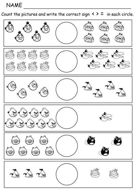 More Or Less Worksheets Comparing Numbers 101 Activity