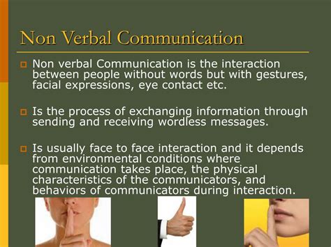 Explain Non Verbal Communication Presentation