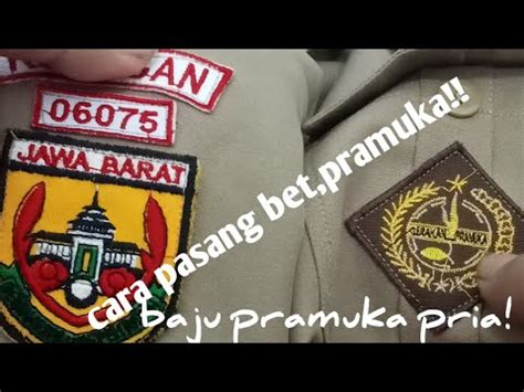 CARA MEMASANG BET SERAGAM PRAMUKA Najwa Salsabila YouTube