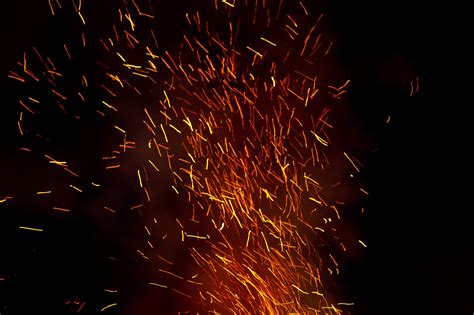 Free Stock Photo 8863 Fiery Sparks From A Blazing Fire
