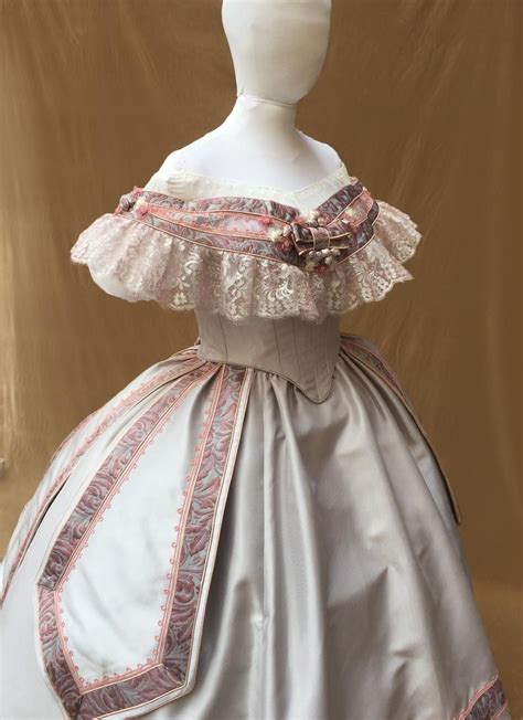 1860s Ballgown Victorian Dress Etsy Uk Victorian Dress Ball Gowns