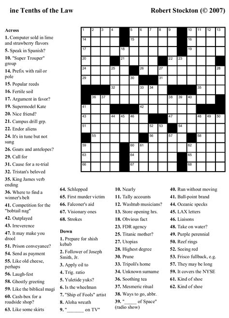 This collection of puzzles includes a vast selection of crossword puzzles, word searches, and sudoku puzzles. Free Printable Crossword Puzzles For Adults | Puzzles-Word Searches - Free Daily Printable ...
