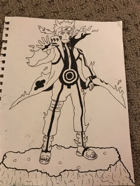 Just Finished My Kcm 2 Naruto Drawing Thoughts Naruto