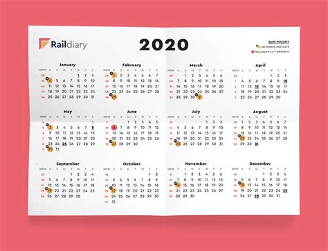 The year 2021 has 52 calendar weeks. Rail Calendar 2020