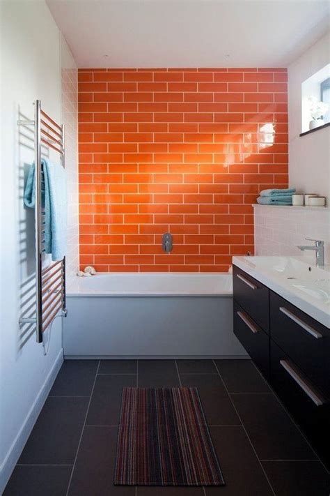 Impressive Bathroom Tiles Ideas With Images Bathroom Red Orange