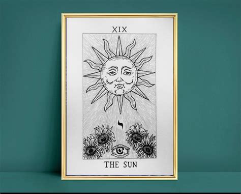 The Sun Tarot Karte Original Art A4 Tarot Kunst Okkulte Etsy