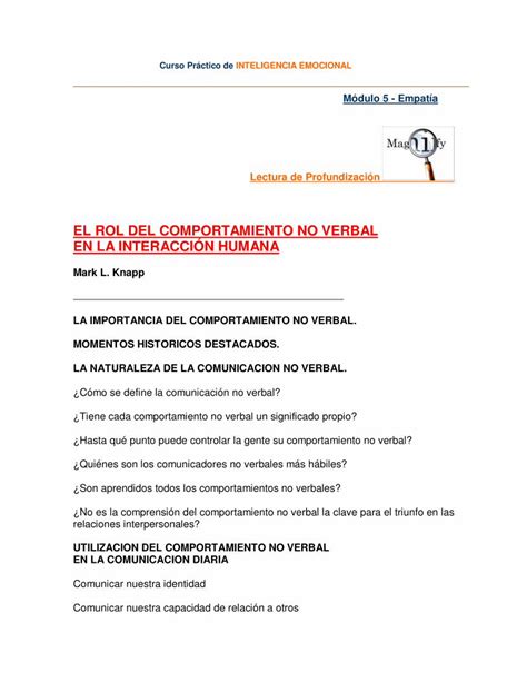 PDF EL ROL DEL COMPORTAMIENTO NO VERBAL EN LA DOKUMEN TIPS