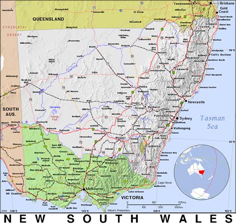 Nsw · New South Wales · Public Domain Maps By Pat The Free Open