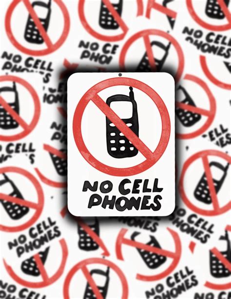 No Cell Phones Iconic Sign Sticker Lukes Diner Etsy In 2020 Sticker