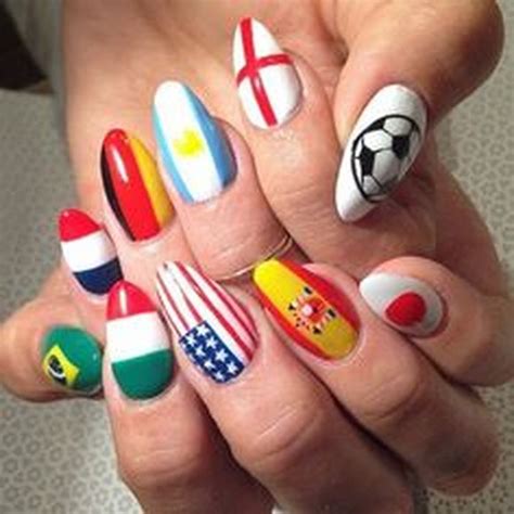 Fifa World Cup 2014 Brazil Nail Art Designs