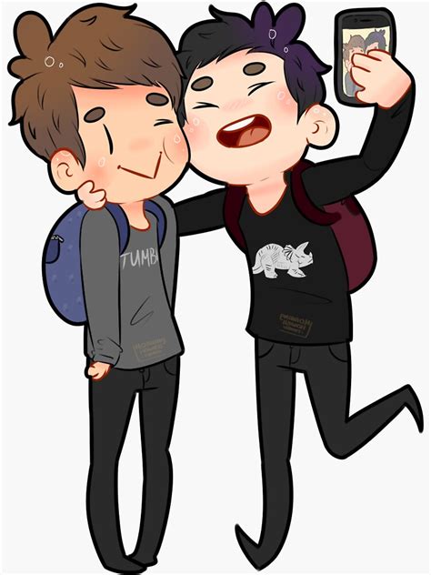 Dan and phil pixel sticker pack 2. "Dan and Phil selfie ( drawing )" Sticker by moaninghowell ...