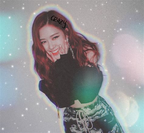 Rose Rosé Blackpink Black Pink Crazy Star Rainbow Edit