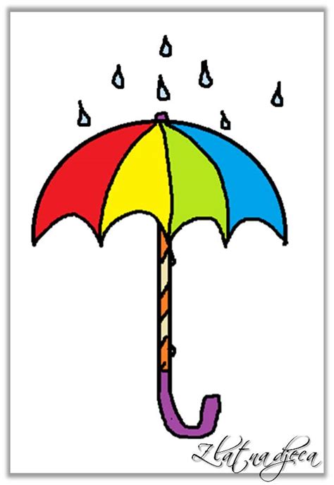 Zlatna djeca Učimo crtati kišobran