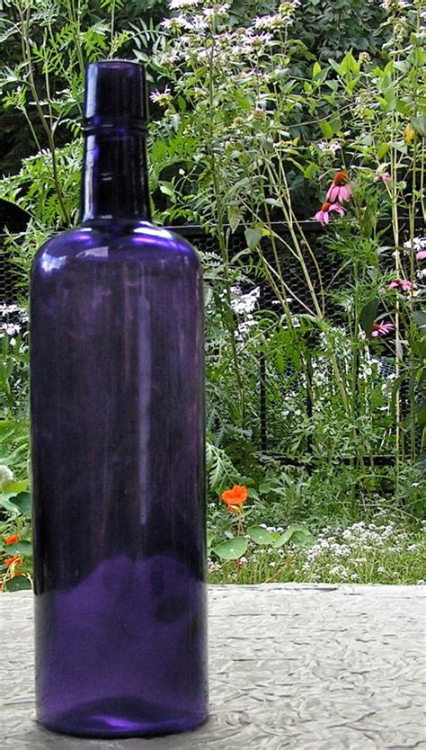 Purple Glass Whiskey Bottle Ships Free Etsy Purple Glass Bottle