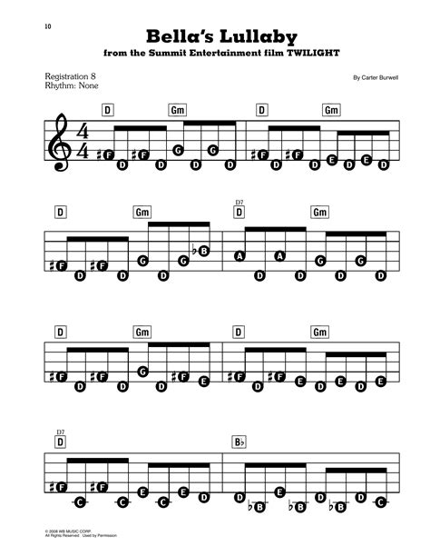 Bellas Lullaby Piano Sheet Music Free Printable Free Templates Printable